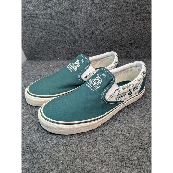 Tullamore Whiskey Slip On Skateboard Shoes Size 10 Green & White Excellent Cond. - Picture 4 of 16